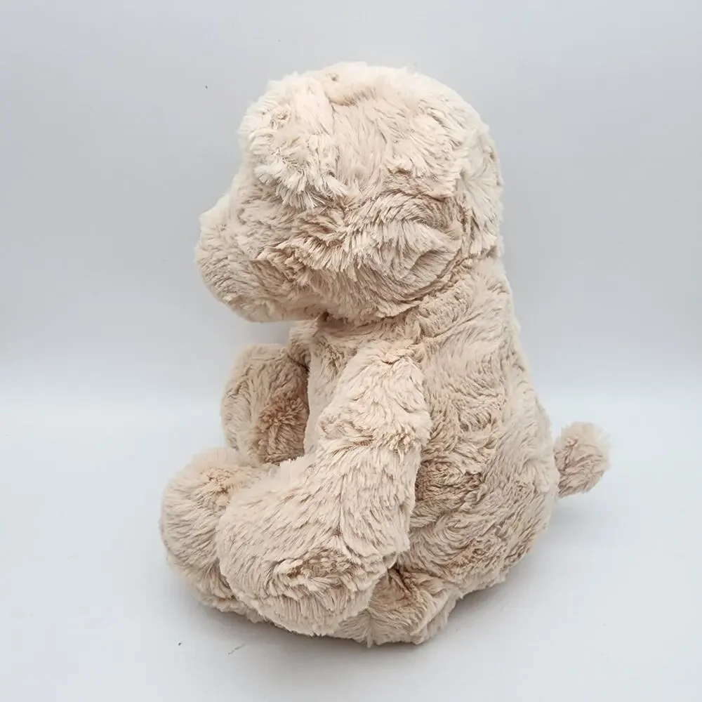 Tan Teddy Bear Rattle Plush Stuffed Animal Lovey Toy 15